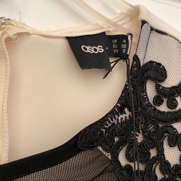 ASOS Scuba & Lace Midi Dress NEW! - Picture 4 of 5